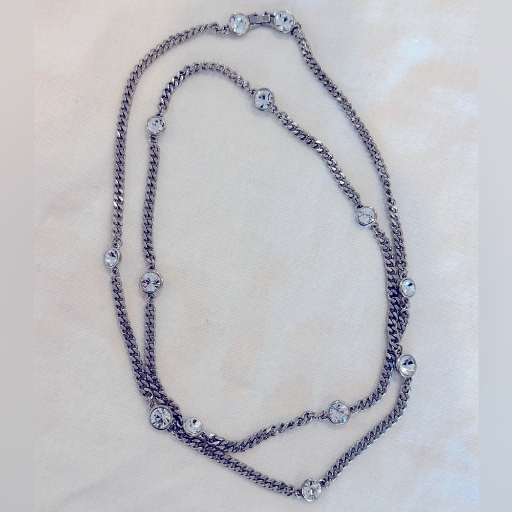 Givenchy Siver and Rhinestone Necklace
